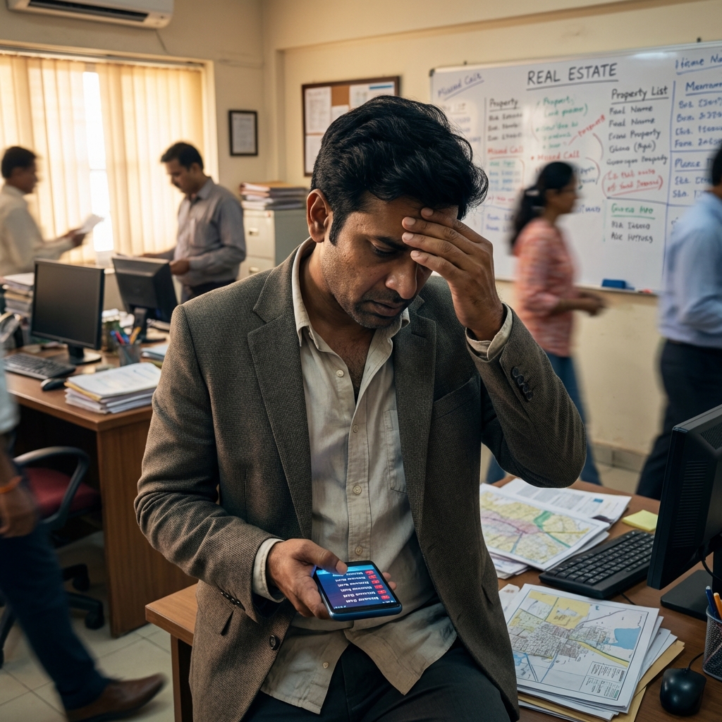 Stressed Broker Missed Calls